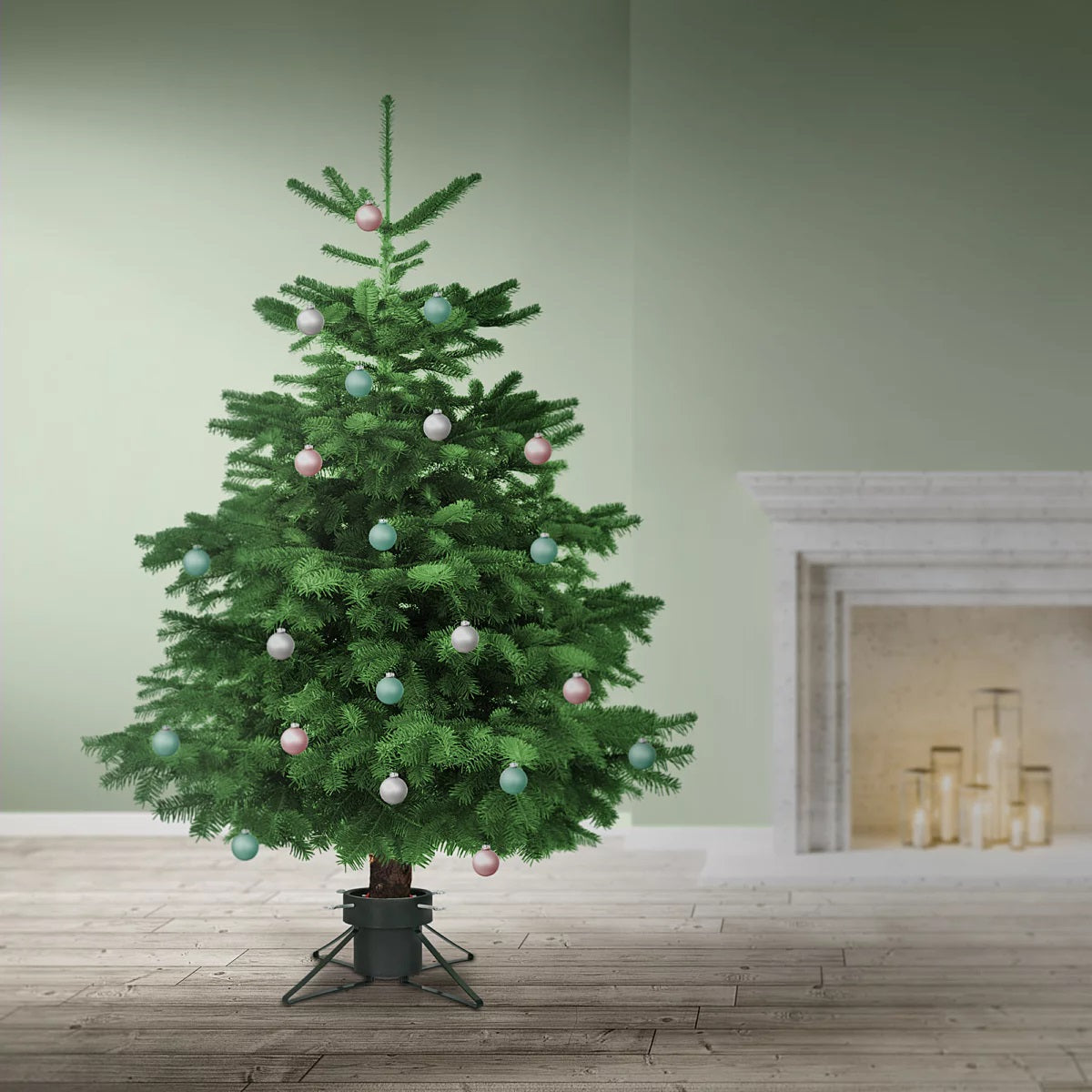 Holly Jolly Round Christmas Tree Stand Green 1.8Ltr H18cm x D5cm-11cm 893000010