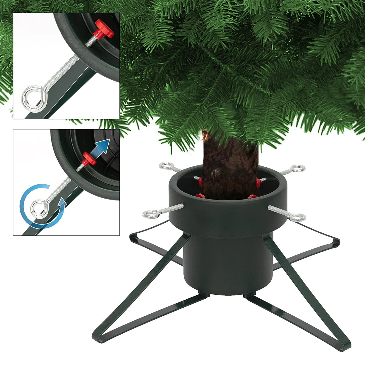 Holly Jolly Round Christmas Tree Stand Green 1.8Ltr H18cm x D5cm-11cm 893000010