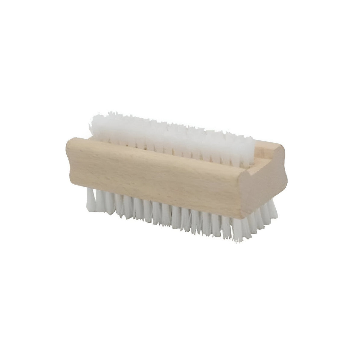 Apollo Housewares Double Sided Maple Wood Nail Brush Wooden Brown and White 6200