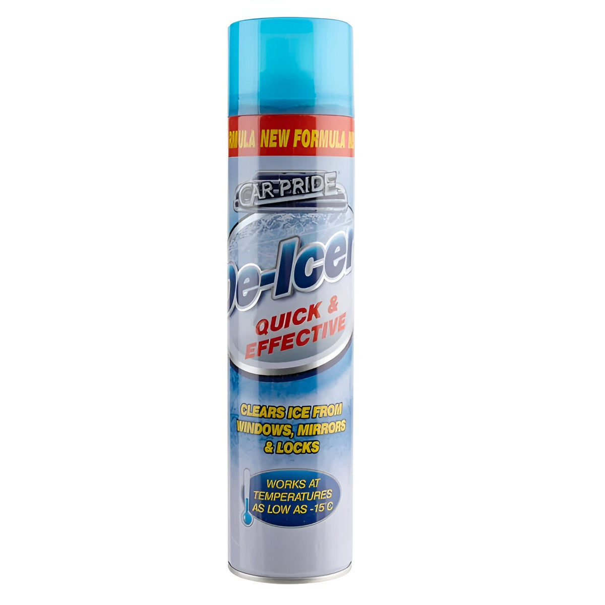 Carpride De-Icer Aerosol Spray White 600ml | Quick and Effective | Clears Ice from Windows - Mirrors and Locks | Works at Temperatures as Low as -15 Degree Celsius