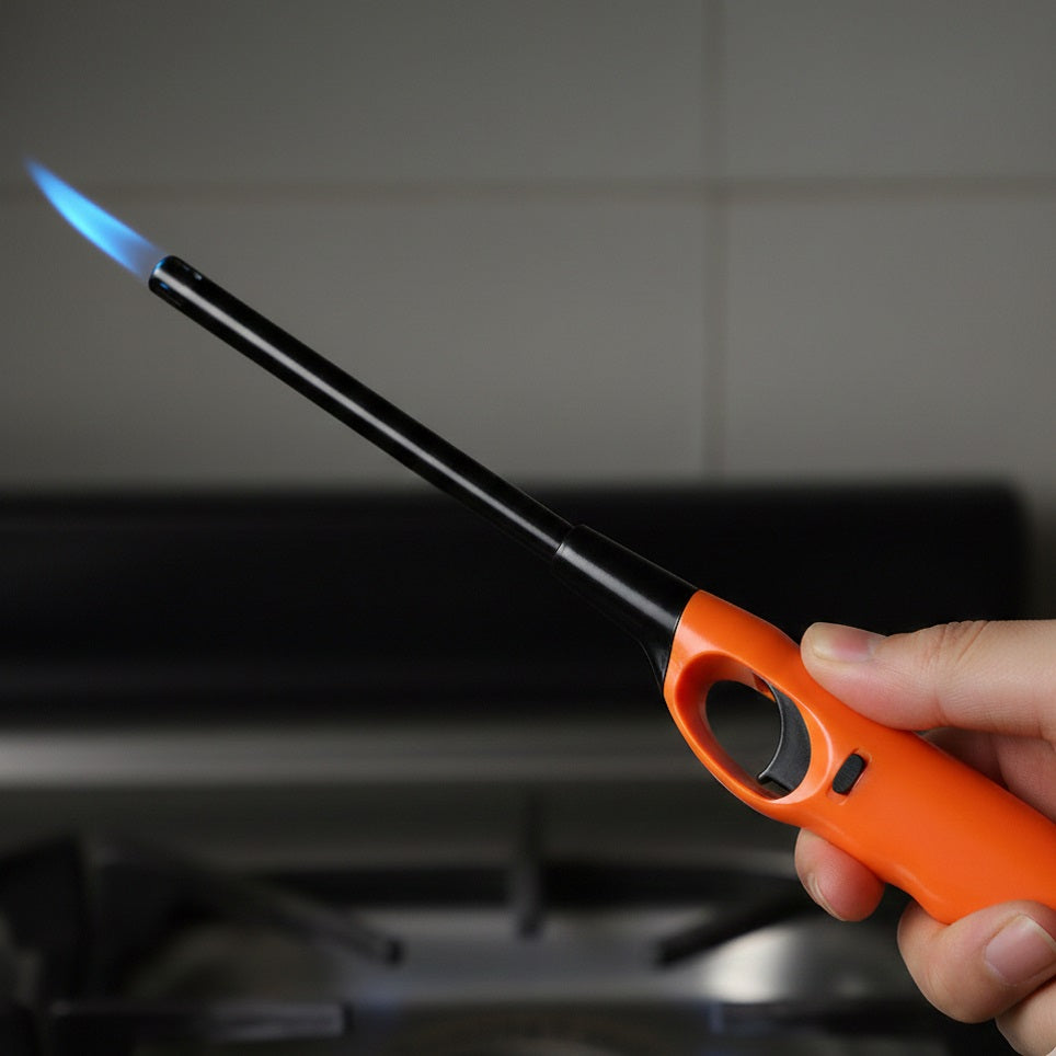 Chefaid Blue Flame Utility Lighter Orange And Black 146529 | Wind Proof