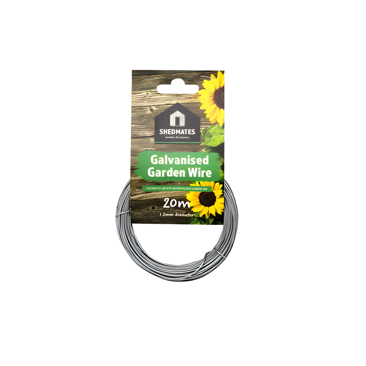 Bonningtons Shedmates Galvanised Garden Wire Silver 20Mtr x 1.2mm GSWI03