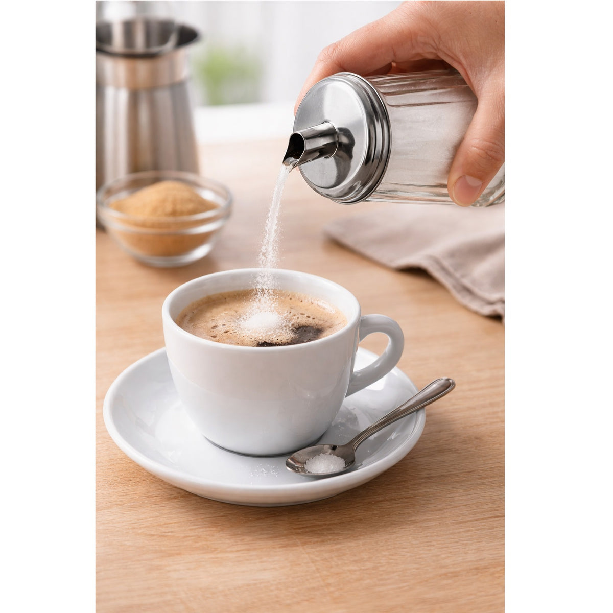 Harewood International Glass Sugar Dispenser Clear 350ml Large 17cm x 7.5cm