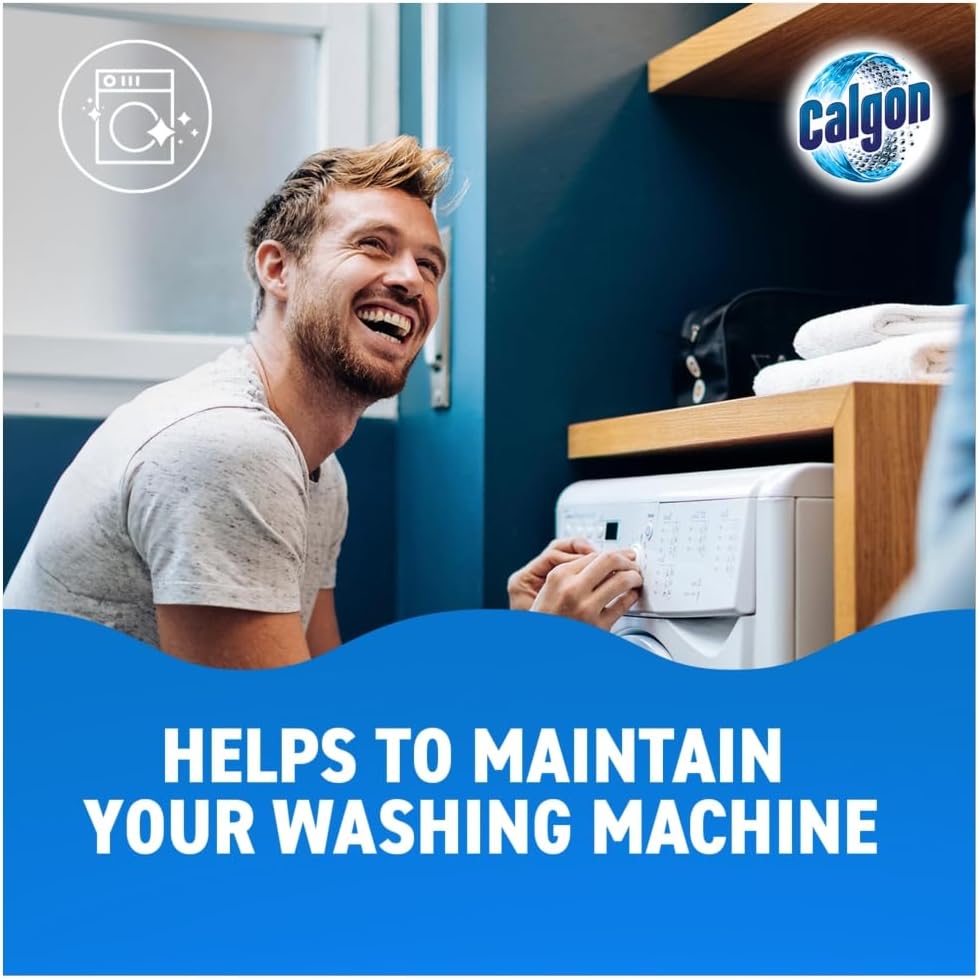 Calgon Power Tabs 4-in-1 Washing Machine Water Softener Assorted Colour Pack of 15 HOCAL015 | Prevents Limescale Dirt Rust and Odours