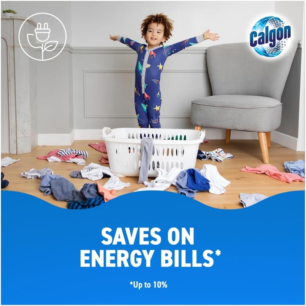 Calgon Power Tabs 4-in-1 Washing Machine Water Softener Assorted Colour Pack of 15 HOCAL015 | Prevents Limescale Dirt Rust and Odours