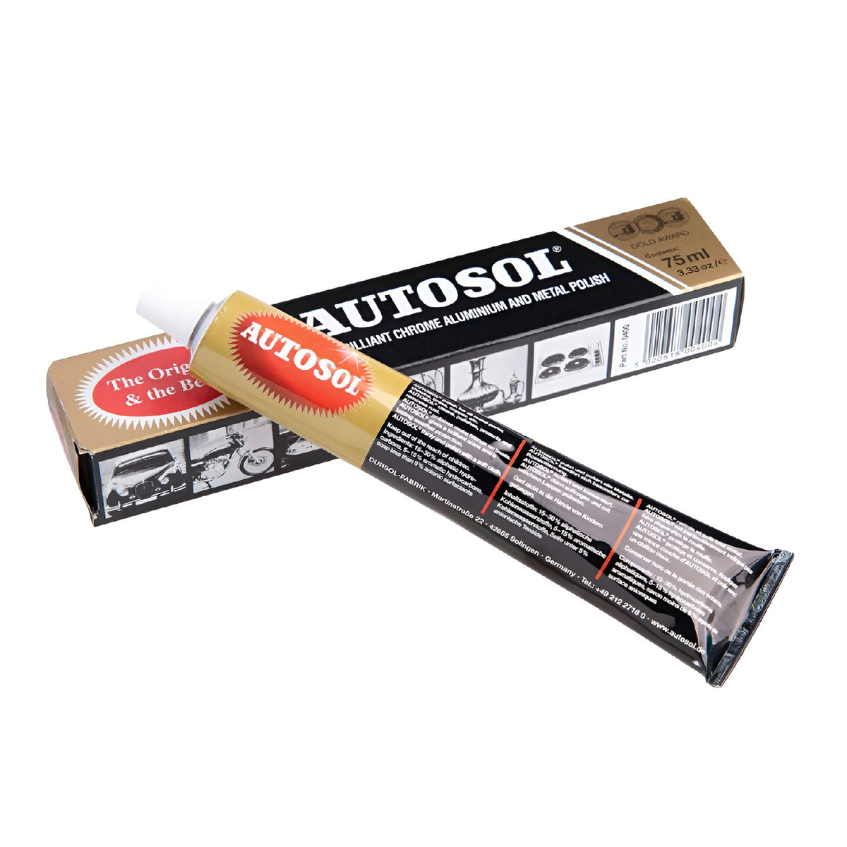Autosol Metal Polish Paste Tube 75ml 400 | Brilliant Chrome Aluminium and Metal Polish