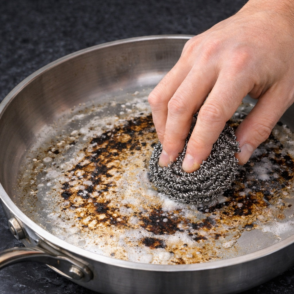 Bettina Tough Scourer Silver Extra Large Pack of 2 B221 | Removes the Toughest Burnt on Foods