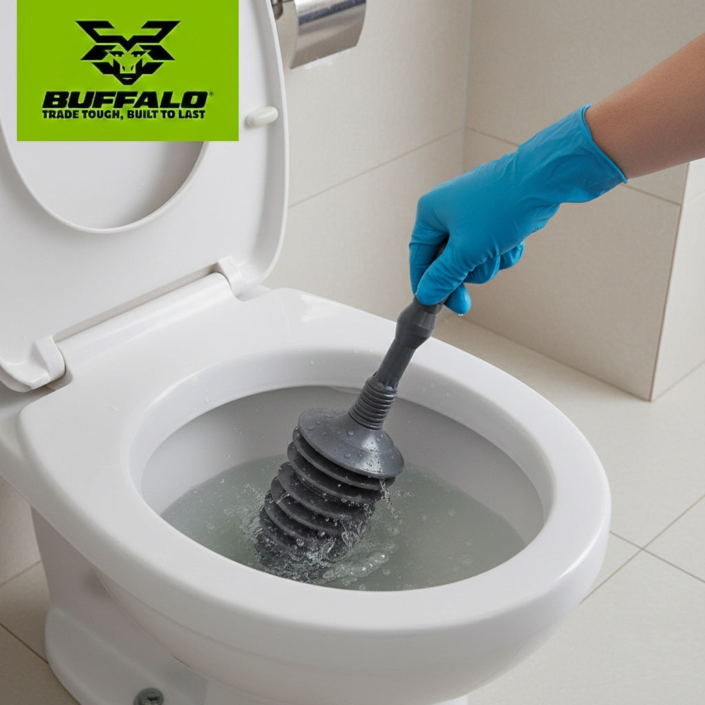 Buffalo Toilet Plunger Black 51cm x 12cm 1018-7