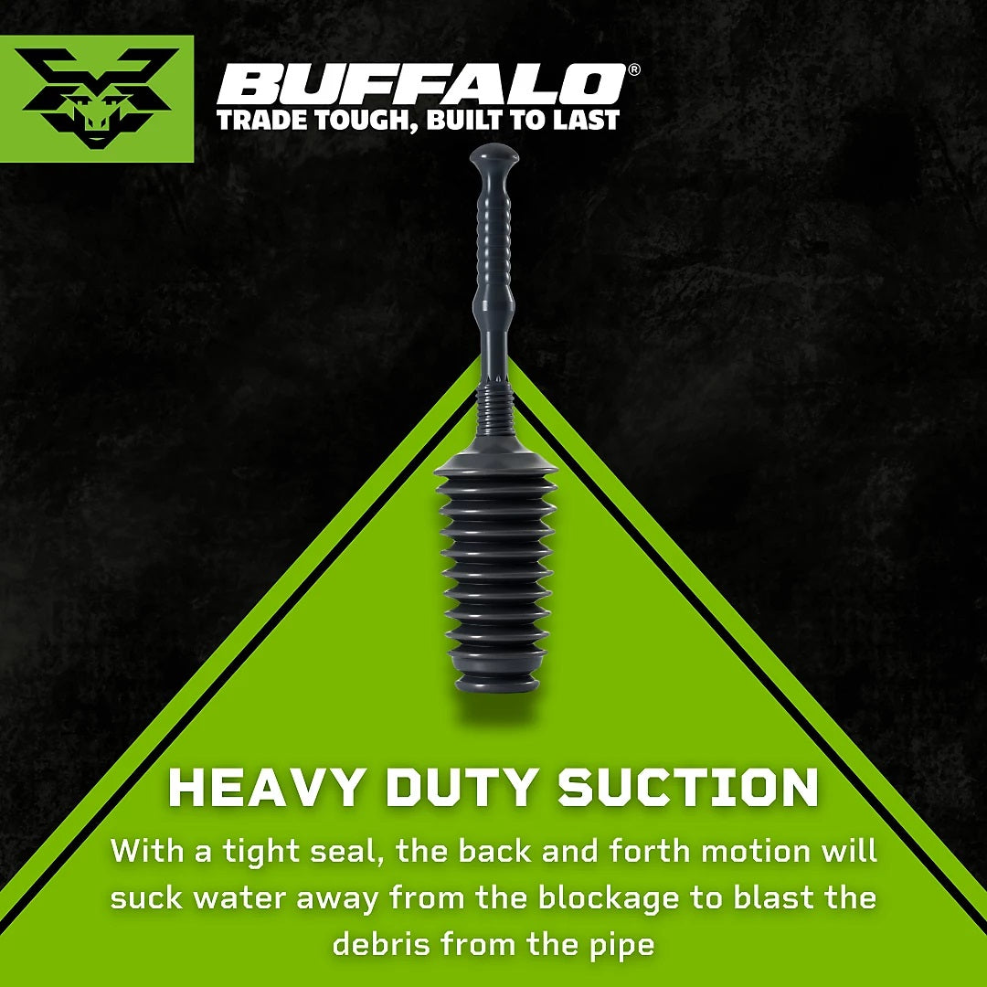 Buffalo Toilet Plunger Black 51cm x 12cm 1018-7