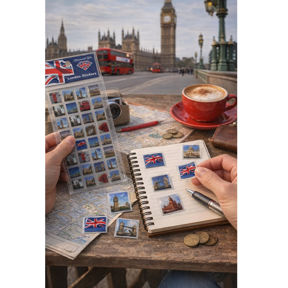 Diamond Gifts London Stickers Assorted Pack of 44 SST02B