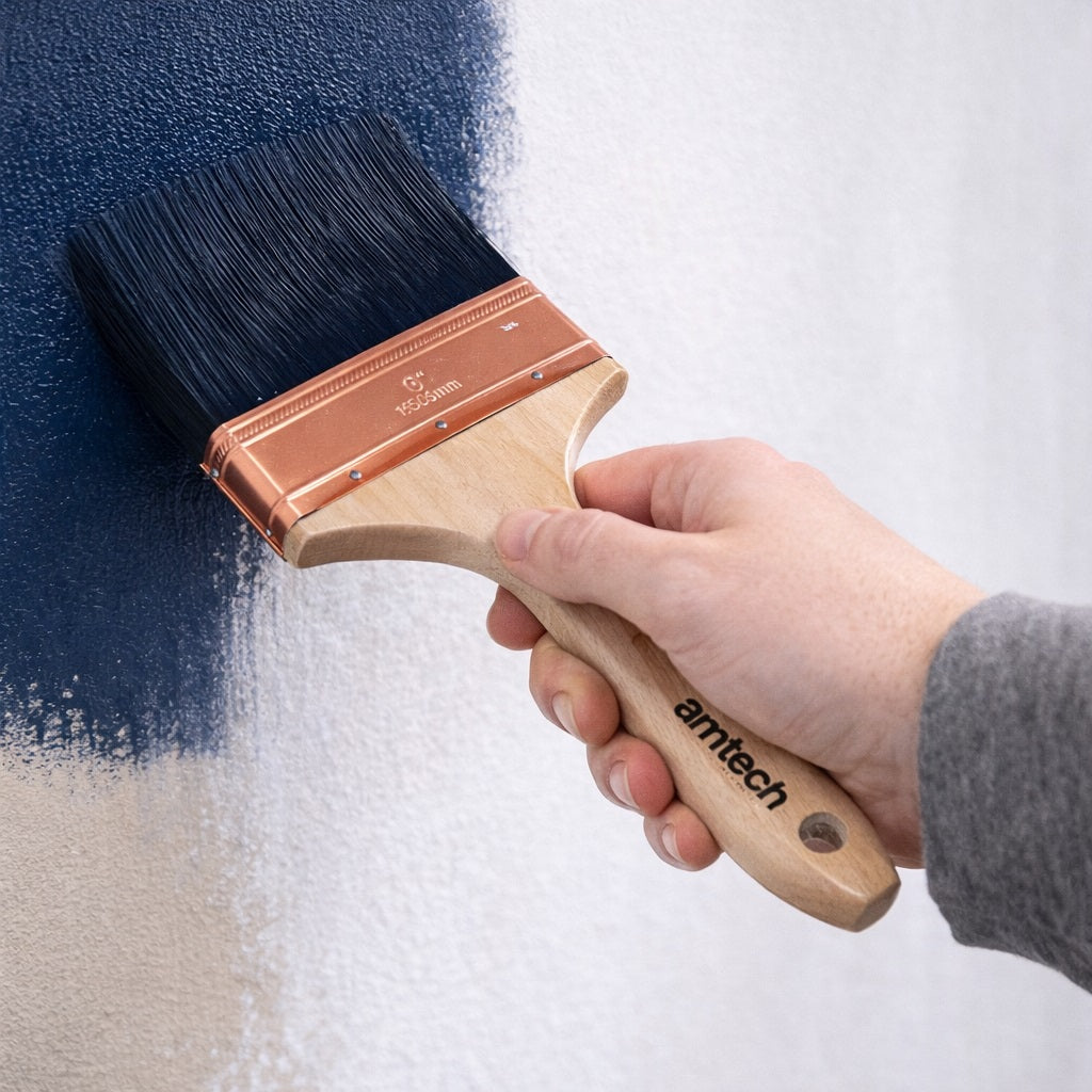Amtech Professional Wall Brush 6-Inch S3965 | Suitable for Interior and Exterior Use | Ideal for Rough and Textured Surfaces