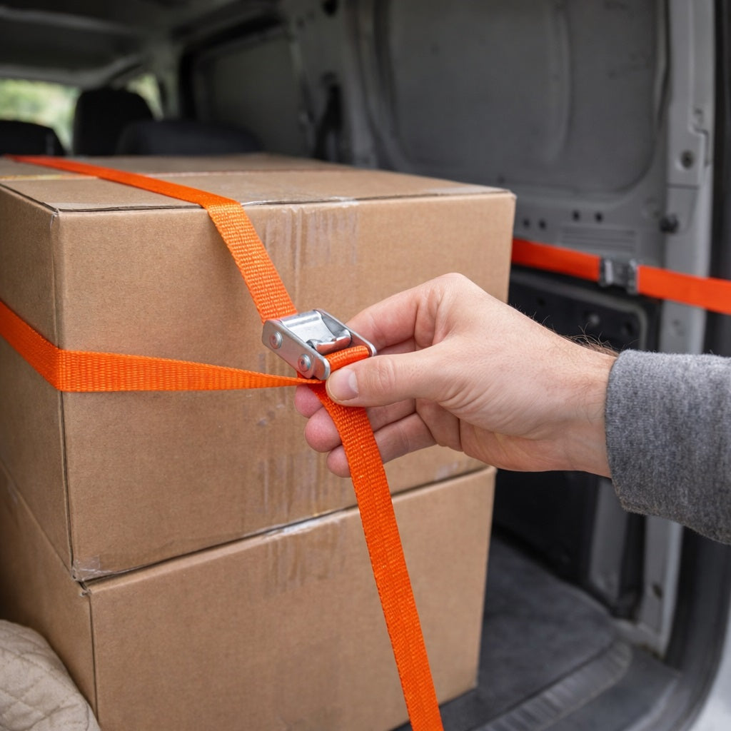 Blackspur Ratchet Strap Set Orange 25mm x 2Mtr Pack of 2 BD333 | Heavy Duty | 400lbs Breaking Strength
