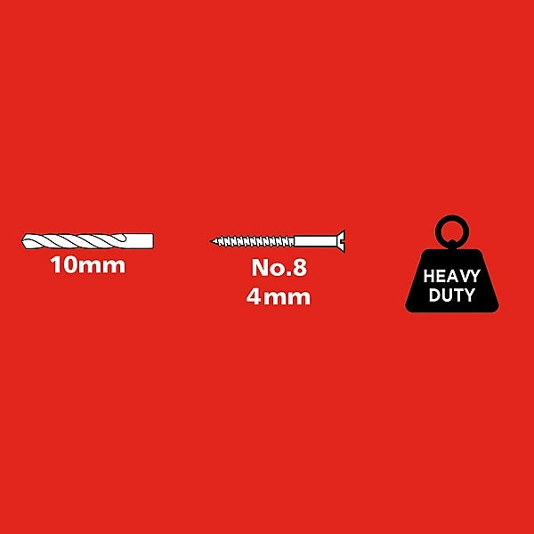 Plasplugs Plasterboard-Heavy Duty Fixings Blue 10mm x 36mm Pack of 10 HCF110 | For Hollow Wall Use