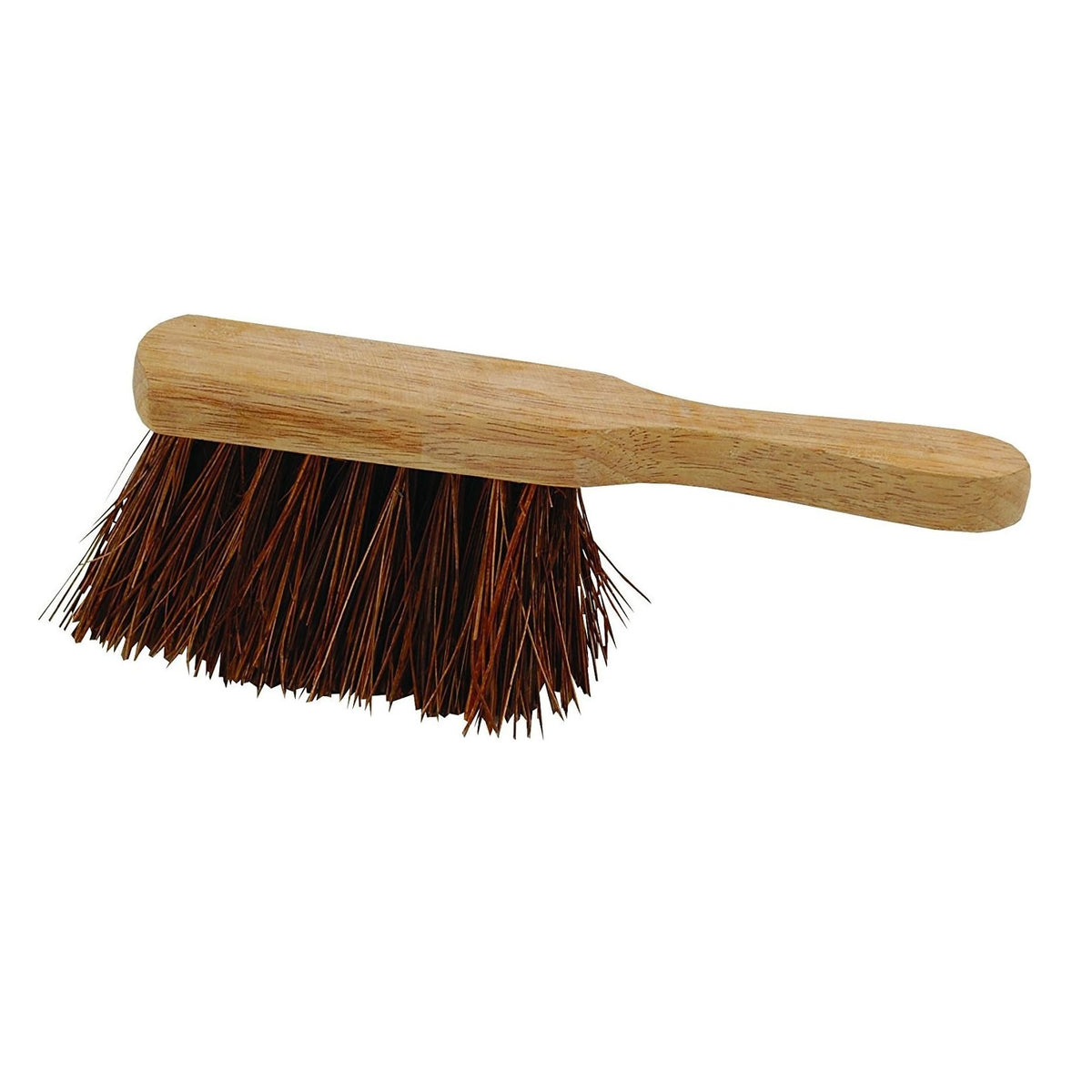 Elliott Wooden Hand Brush with Natural Bassine Fibres Brown 10F30754 | Lightweight and Durable | Household Cleaning Brush