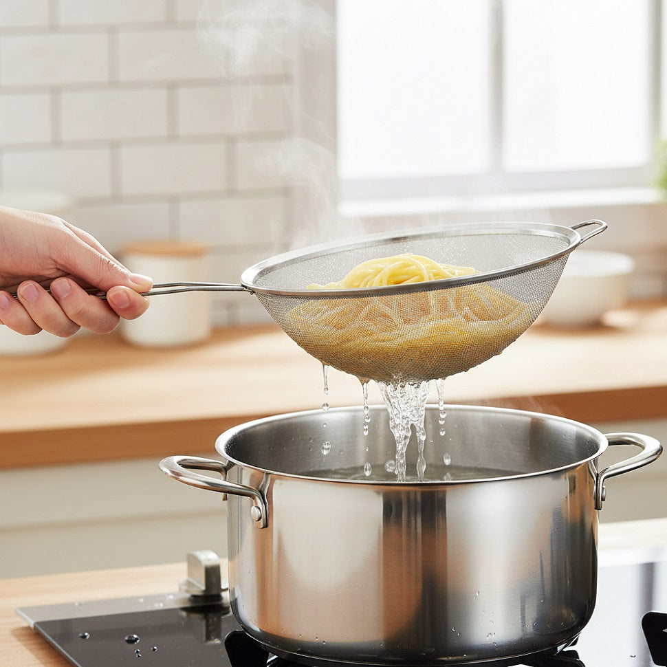 Apollo Fine Mesh Stainless Steel Strainer Silver 20cm 9734