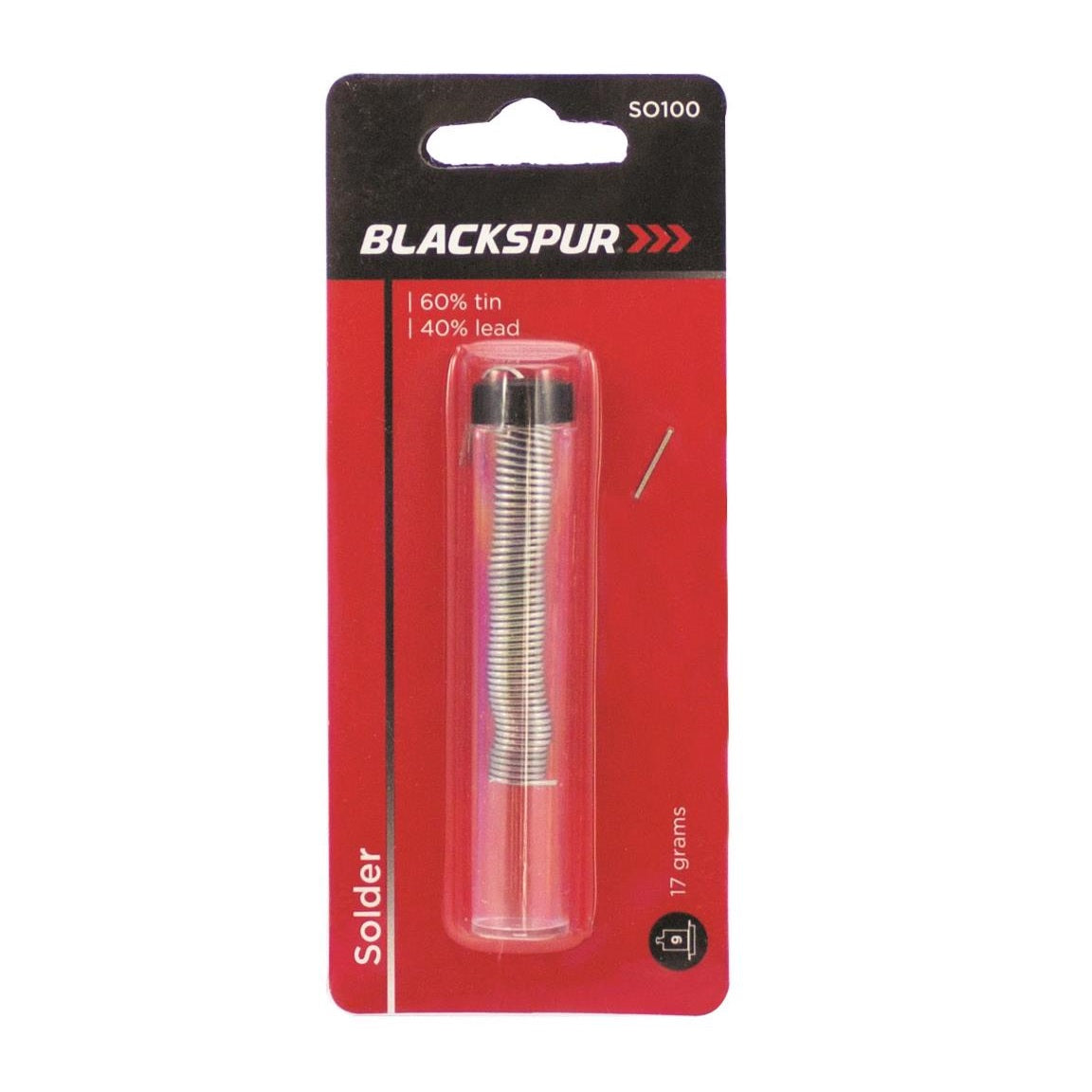 Blackspur General Purpose 17g Solder Chrome SO100 | 60-40 Tin-Lead Alloy | Resistant to Corrosion