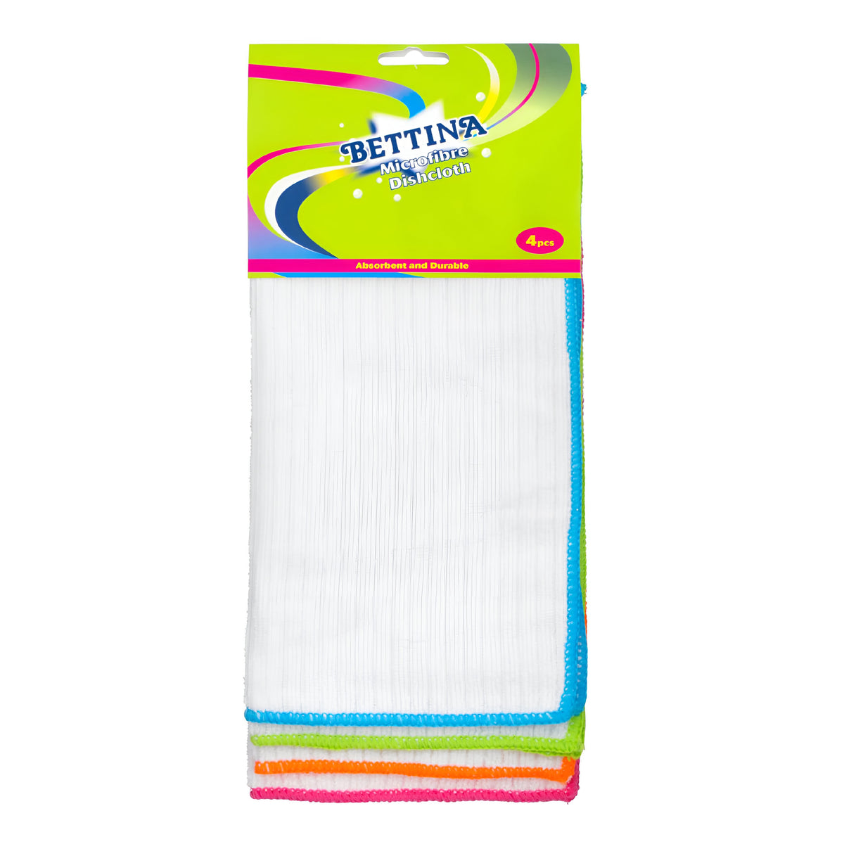Bettina Microfibre Dish Cloth White 30cm x 30cm Pack of 4 B395 | Absorbent and Durable