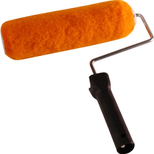 Lynwood Simulated Sheepskin Paint Roller Set with Tray Black and Orange 7-Inch RT702 | Ideal for Water Based Paints-Walls and Ceilings