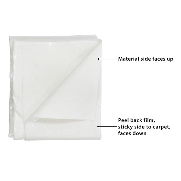 JVL Rug Safe Rug to Carpet Gripper Pad White 65cm x 95cm 07-098 | Non-Slip Rug Underlay | Prevents Movement and Curling | For Carpet Flooring | Trim to Fit