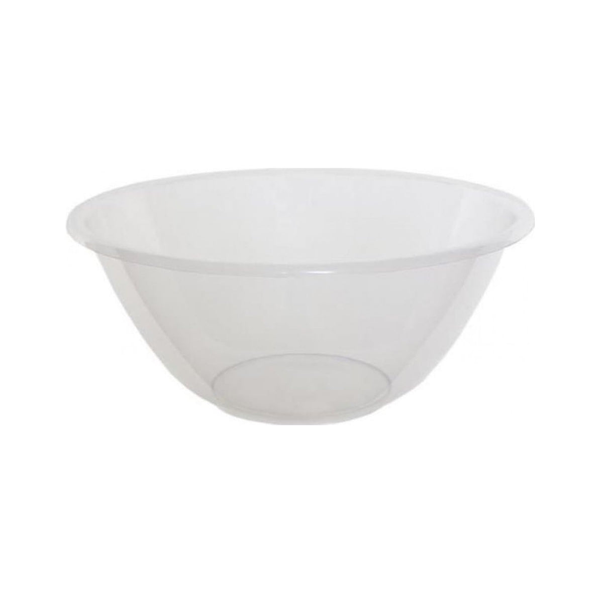 Whitefurze Plastic Mixing Bowl Clear 25cm H03L020 | Lightweight Round Serving Bowl