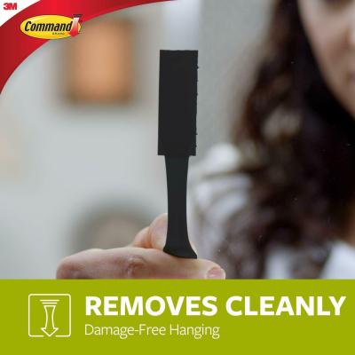 Command Large Picture Hanging Strip Black Pack of 4 4341-BL | Damage-Free Hanging | Holds Strongly | Ideal for Hallway-Study-Home-Office-Bedroom
