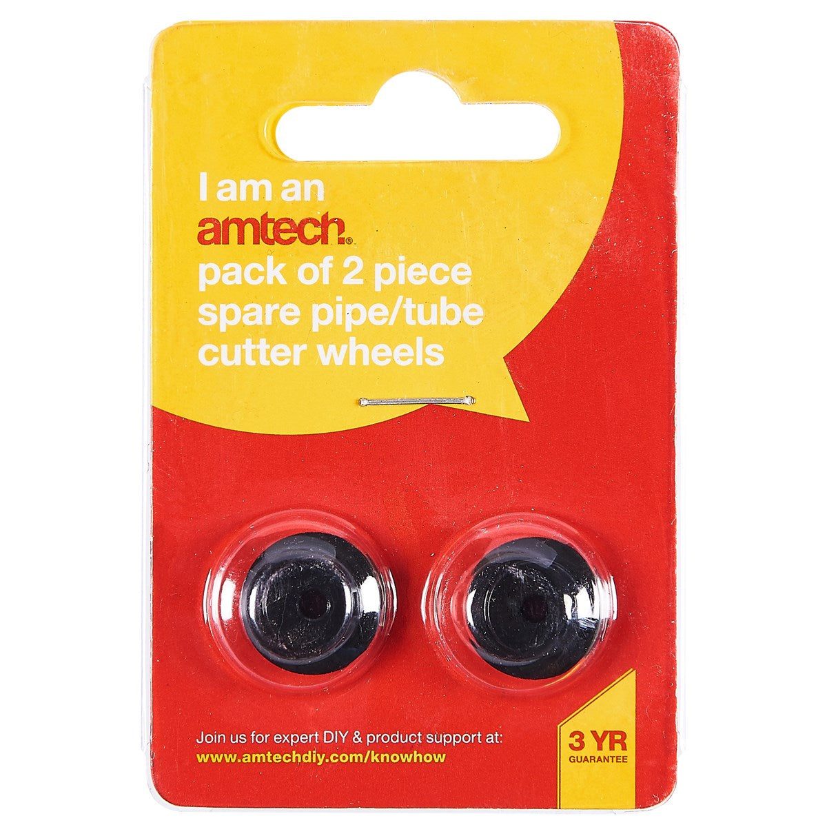 Amtech Spare Pipe-Tube Cutter Wheels Black Pack of 2 C0200C