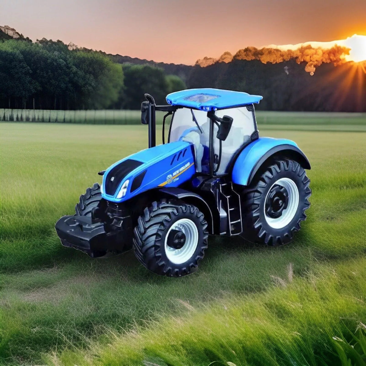 Burago New Holland Agricultural Model Tractor Blue 10cm 1831612