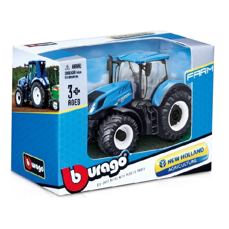 Burago New Holland Agricultural Model Tractor Blue 10cm 1831612