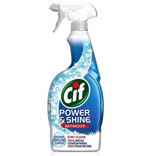 Cif Power and Shine Bathroom Cleaner Spray Multicoloured 700ml 75326 | Limescale and Soap Scum Remover | Streak Free Shine | Water and Dirt Repellent Technology