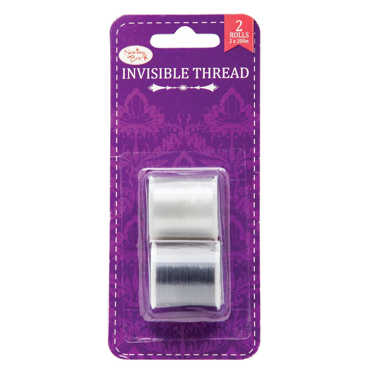 151 Sewing Box Invisible Thread Assorted Colours 200Mtr Pack of 2 SEW1074