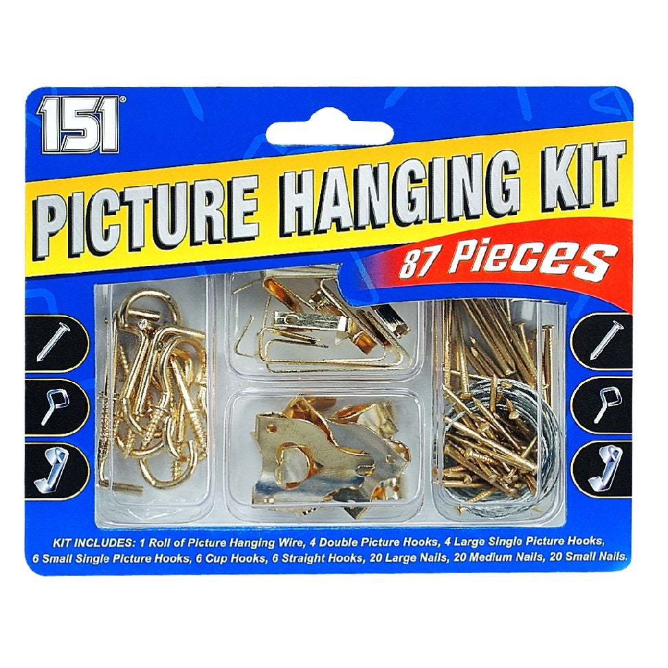 151 Picture Hanging Kit Gold Pack of 87 1511090-24