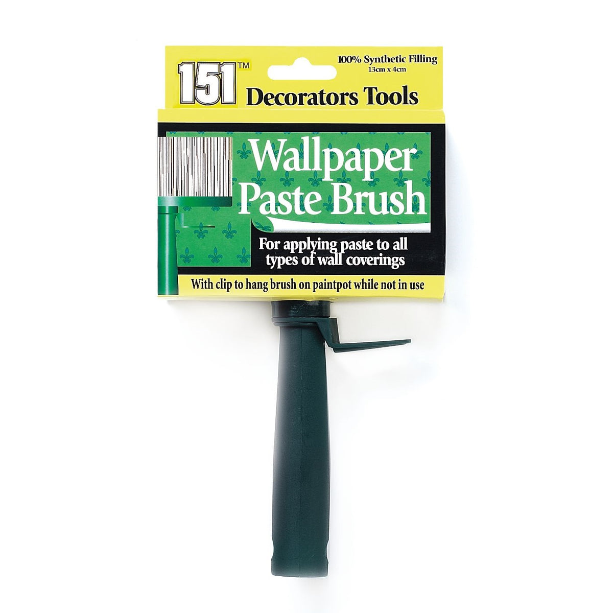 151 Decorator Tools Wallpaper Paste Brush 13cm x 4cm 11191 | 100 Percent Synthetic Filling | For Applying Paste to All Types of Wall Coverings