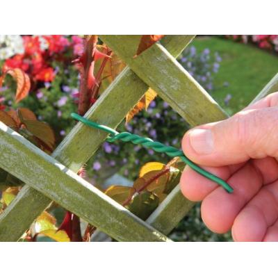 Green Jem Garden Wire Green 5Mtr x 3mm GSGW5 | PVC Coated Plant Tie Wire | Strong Support for Tying-Fixing and Training Plants