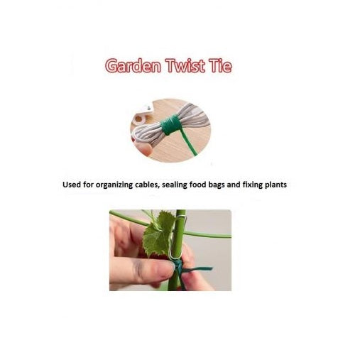 Green Jem Garden Wire Green 5Mtr x 3mm GSGW5 | PVC Coated Plant Tie Wire | Strong Support for Tying-Fixing and Training Plants