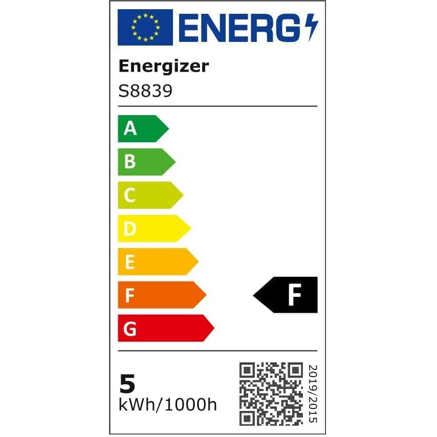 Energizer ES-E27 Opal LED Light Bulb White S8839 | Warm White | 5.9W | 40W Replacement | 470 Lumens | 15-Year Lifespan | Energy Saver | Non Dimmable