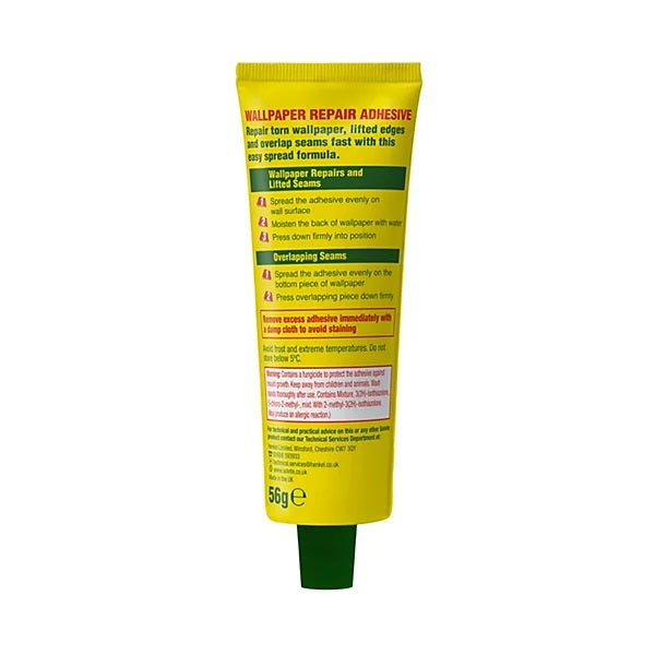 Solvite Wallpaper Repair Adhesive Multicoloured 56g 2713277 | Extra Strong | Paste for Tears-Seams and Edges | Easy Spread Formula
