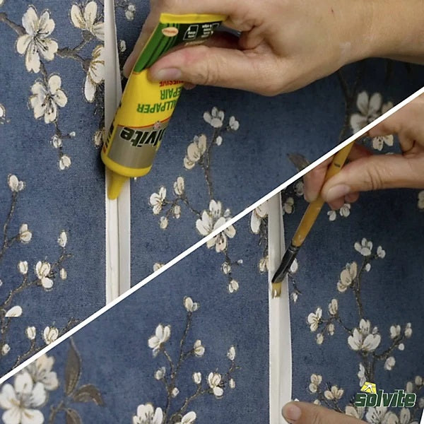 Solvite Wallpaper Repair Adhesive Multicoloured 56g 2713277 | Extra Strong | Paste for Tears-Seams and Edges | Easy Spread Formula