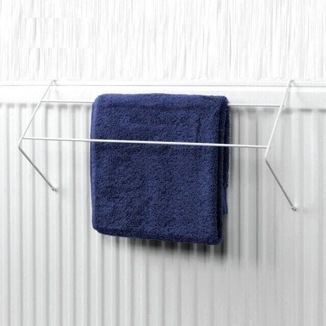 Smart 2 Bar Radiator Airer White A-11-2 | Plastic Coated Steel Frame | Space Saving Laundry Dryer