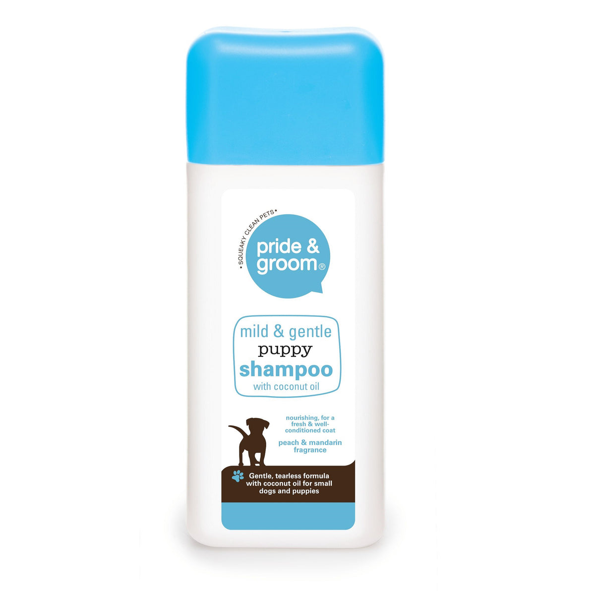 151 Pride And Groom Puppy Shampoo with Coconut Oil 300ml PG1007A | Mild And Gentle | Nourishing-For a Well-Conditioned Coat | Peach and Mandarin Fragrance | Gentle-Tearless Formula | For Small Dogs and Puppies