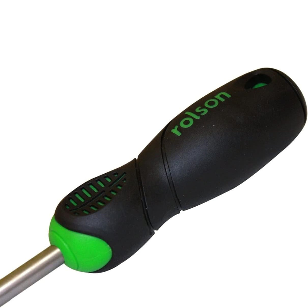 Rolson PZ2 Screwdriver Green and Black 100mm 29164 | Satin Finish Shaft | Chrome Vanadium Steel | With Magnetic Tip | Soft Grip Handle | For Electronics-Automotive Work and General Maintenance