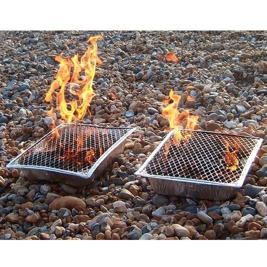Big K Party Size Disposable Instant BBQ Silver DBPARTY | Ready to Light Charcoal Grill Tray | Burns Hotter and Longer | Ideal for Camping-Picnics and Garden Parties