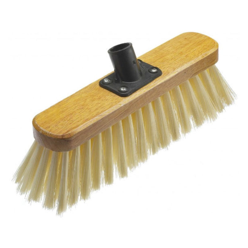 Bentley PVC Broom Brush Head Assorted 11-Inch COP01-C | Wooden Block | Stiff Bristles | Indoor Outdoor Sweeping