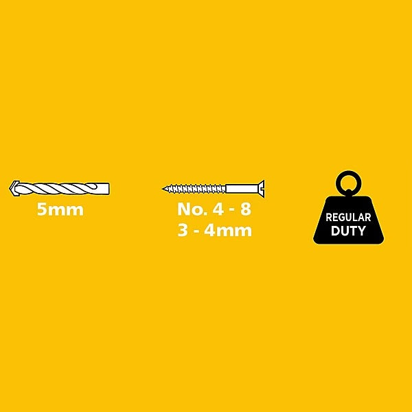 Plasplugs Super Grips Concrete and Brick Fixings Assorted Pack of 150 SAP505CC | 3 Sizes Wall Plugs | 5mm-6mm-7mm | Includes Drill and Screw Gauge | Easy Fix System
