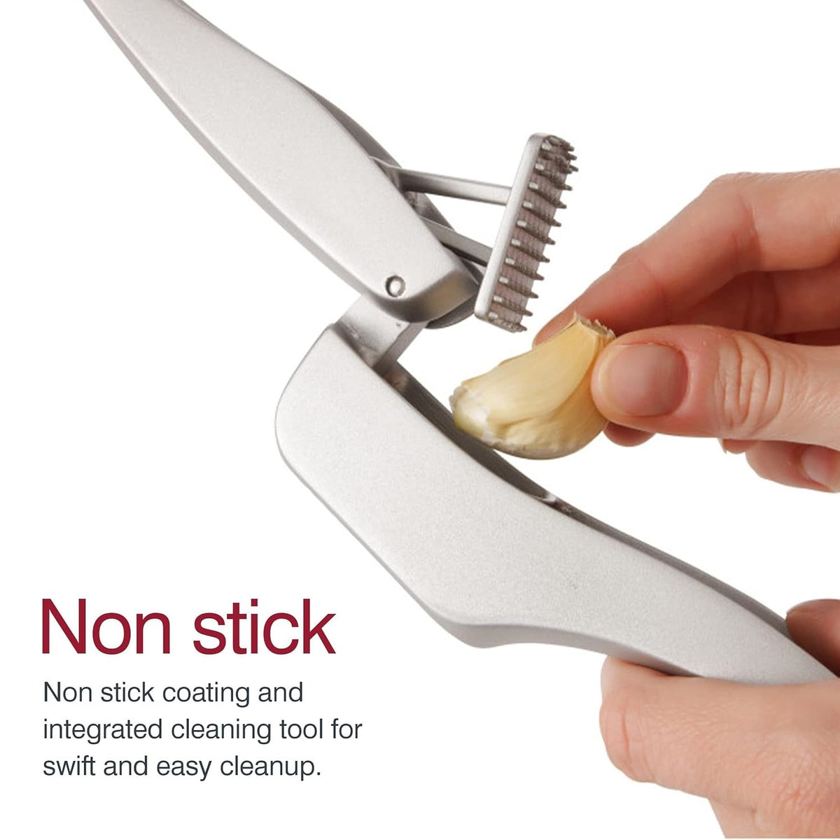 Zyliss Susi 3 Garlic Press Silver E12150 | No Peel | Large Hopper | Non-Stick Coating | Ergonomic Handle