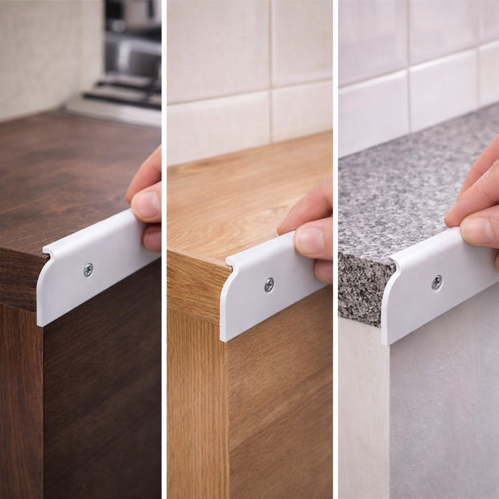 Rolabond Kitchen Worktop End Cap White 40mm ECW40 | Easy Fit Counter Edge Cap