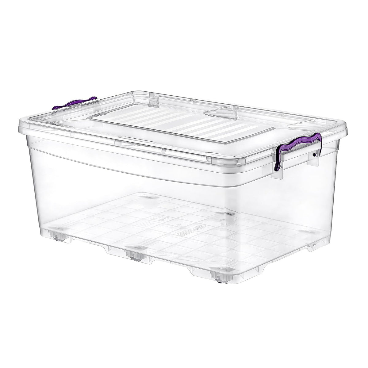 Hobby Life Multi-Box No.7 Plastic Storage Box Clear 40Ltr 021108 | With Lid and Locking Side Clips | Utility Storage Bin | Organising Container 021108