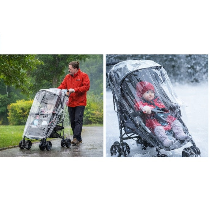 Knight Universal Stroller Rain Cover Transparent 800847 | Waterproof Pushchair Cover | Lightweight | Durable Protection | Fits Most Buggies with Storage Pouch | Baby Stroller Rain Shield | Pram Waterproof Cover