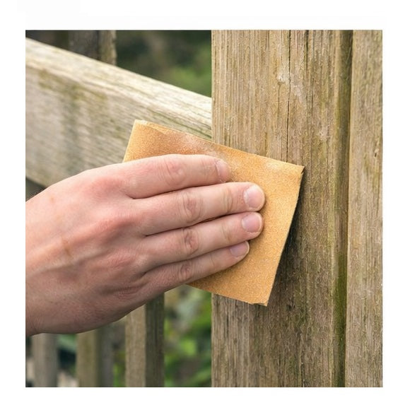 Harris Taskmasters Medium Sandpaper 80 Grit Brown Pack of 4 102064319 | For Wood and General Decorating | For Decorating and Surface Finishing