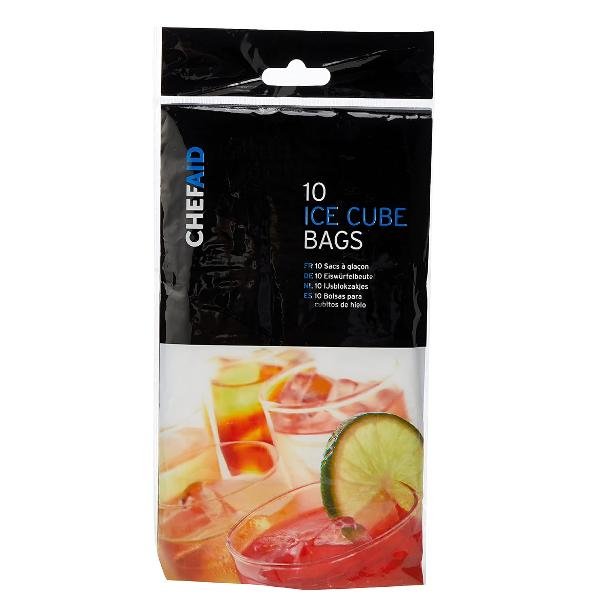 Chef Aid Ice Cube Bags Transparent 10-Inch Pack of 10 BT5022N