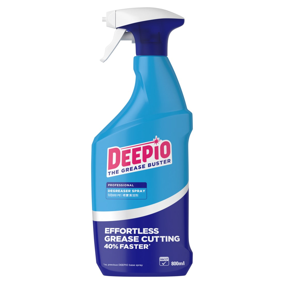 Deepio The Grease Buster Professional Degreaser Spray Blue 800ml C010415 | Effortless Grease Cutting | 40 Percent Faster
